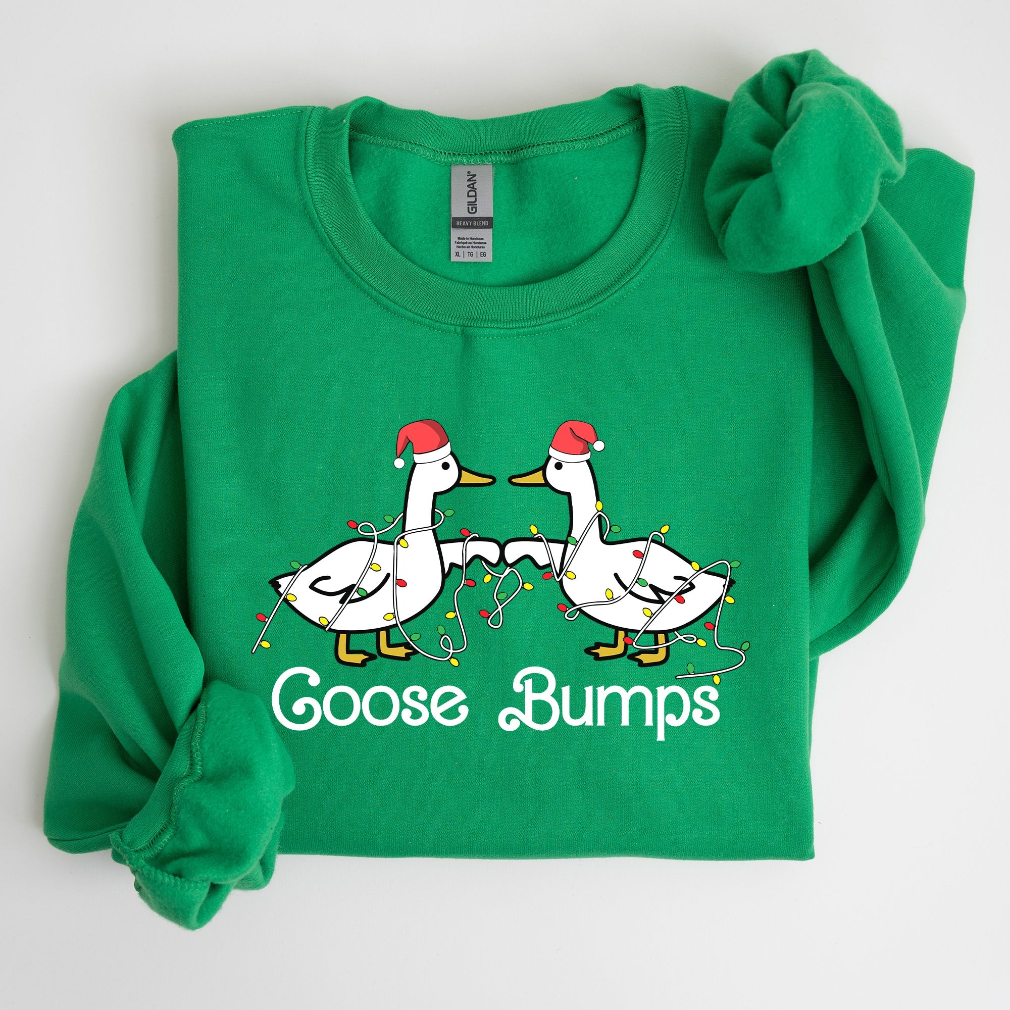 Goose Fist Bumps Christmas Santa Xmas Festive Seasonal Holiday Cheer Cozy Sweatshirt