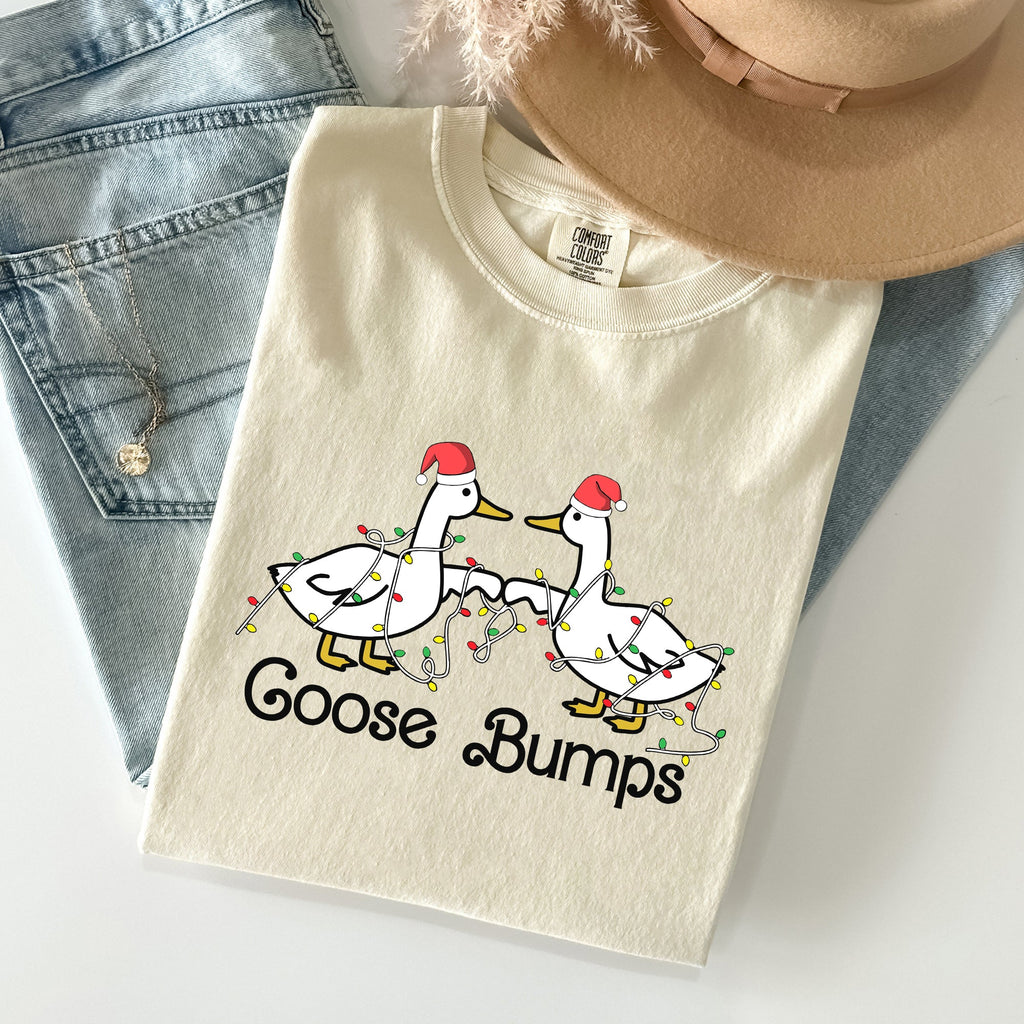 Goose Fist Bumps Christmas Santa Xmas Festive Holiday Cheer Limited Edition Comfort Colors Tee