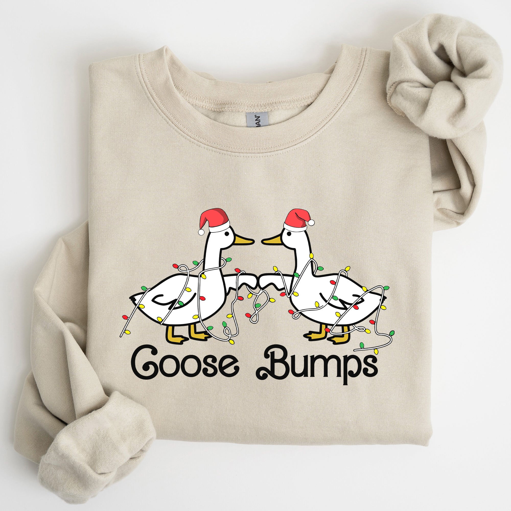 Goose Fist Bumps Christmas Santa Xmas Festive Seasonal Holiday Cheer Cozy Sweatshirt