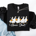 Goose Sheet Halloween Trick Or Treat Graphic Design For Cozy Seasonal Nights Sweatshirt