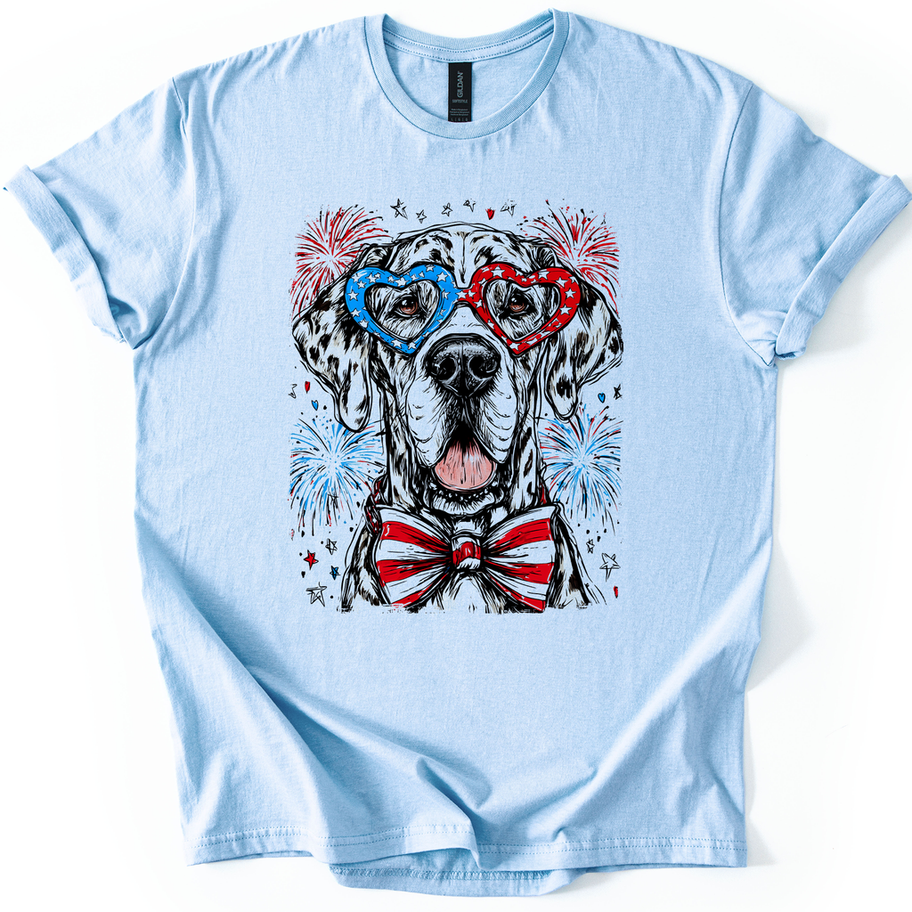 Great Dane Patriotic Dog USA Fourth Of July Pet Lover Celebrate Freedom Graphic Tee