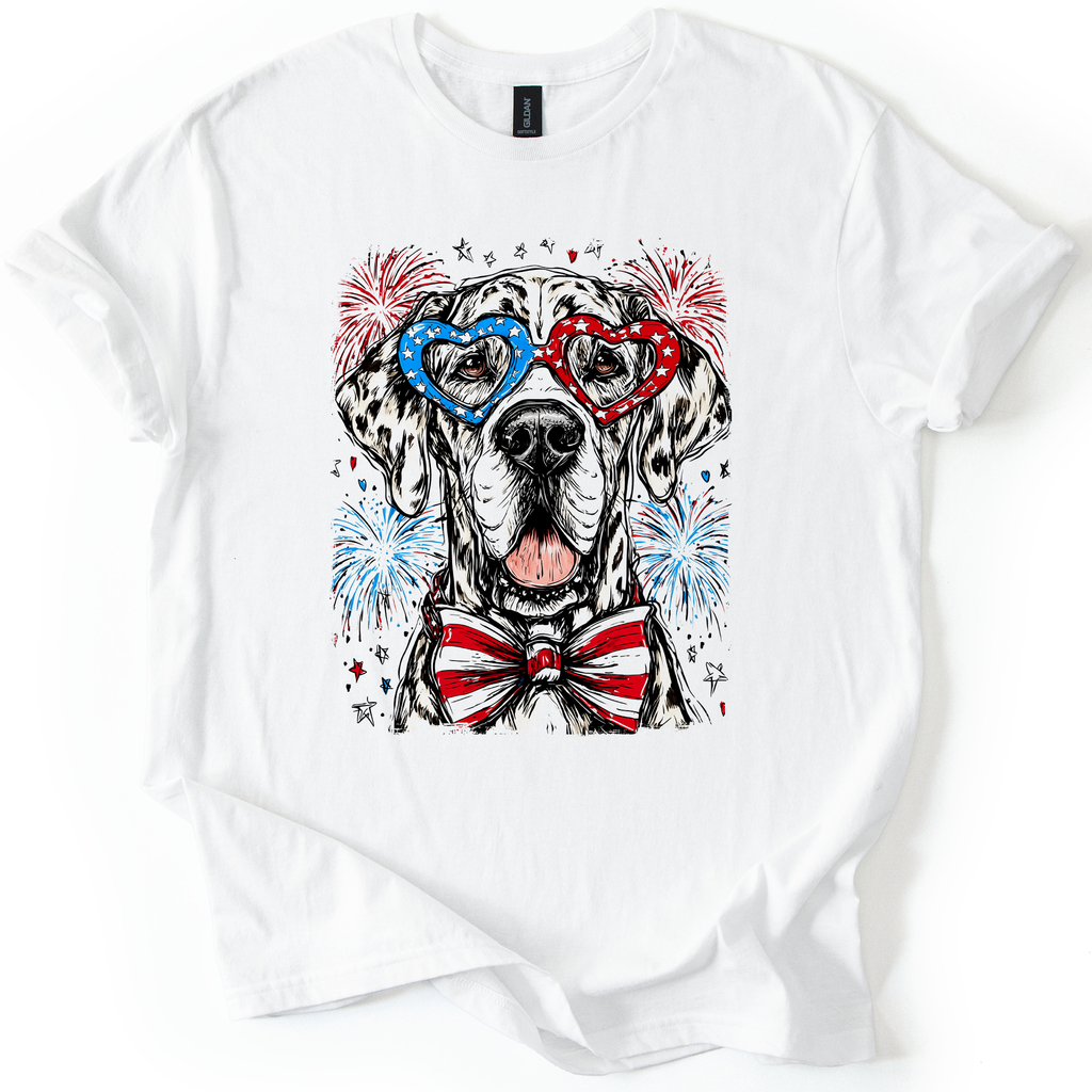 Great Dane Patriotic Dog USA Fourth Of July Pet Lover Celebrate Freedom Graphic Tee