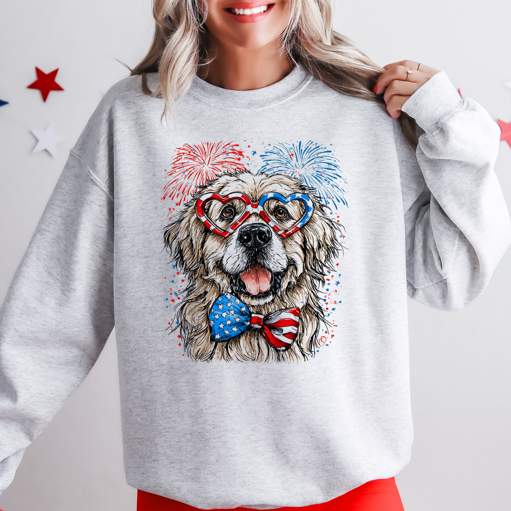 Great Pyrenees Patriotic Dog USA Flag Pride For Pet Lovers Fourth Of July Sweatshirt