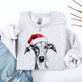 Greyhound Santa Christmas Dog Lover Pet Seasonal Festive Cozy Holiday Motif Sweatshirt