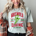 Griswold Electric Company Classic Movie Funny Christmas Lights Comfort Colors Tee