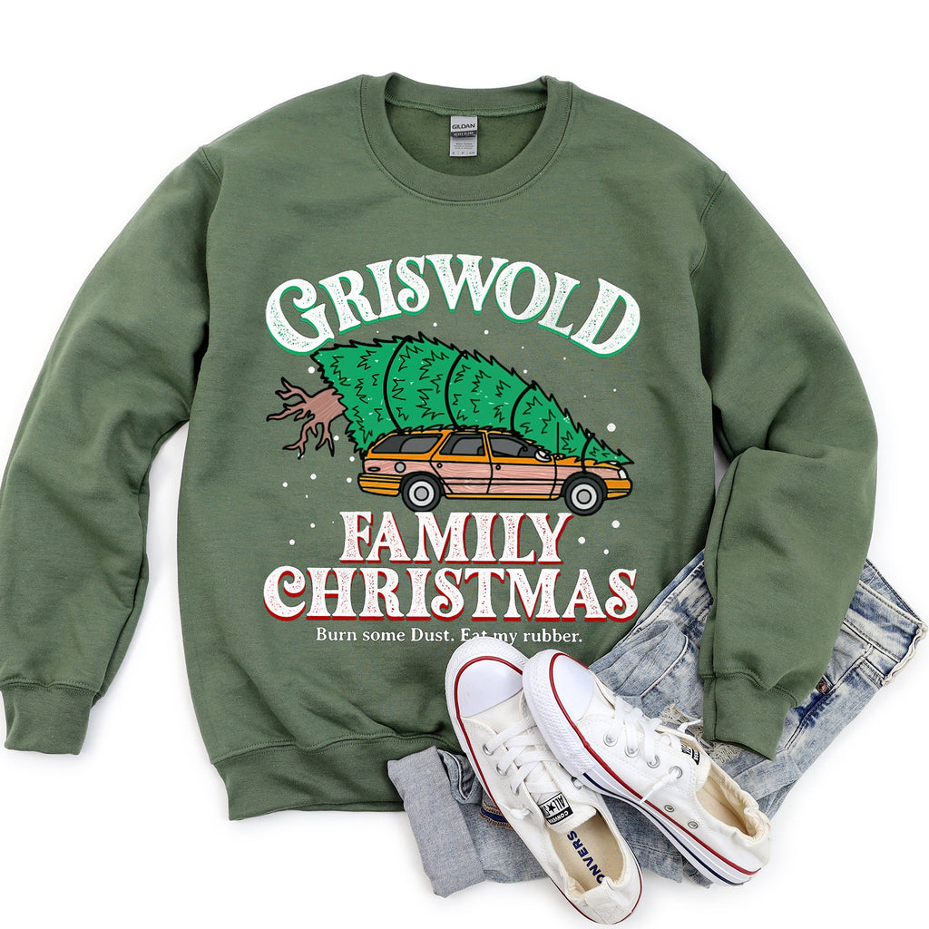 Griswold Family Christmas Cozy Vintage Plaid Inspired Holiday Family Portrait Sweatshirt