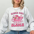 Groovy Sleigh Girl Sleigh Pink Christmas Coffee Xmas Holiday Winter Snow Sweatshirt