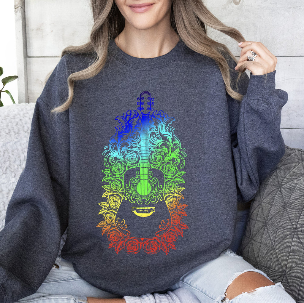 Guitar With Roses Sweatshirt
