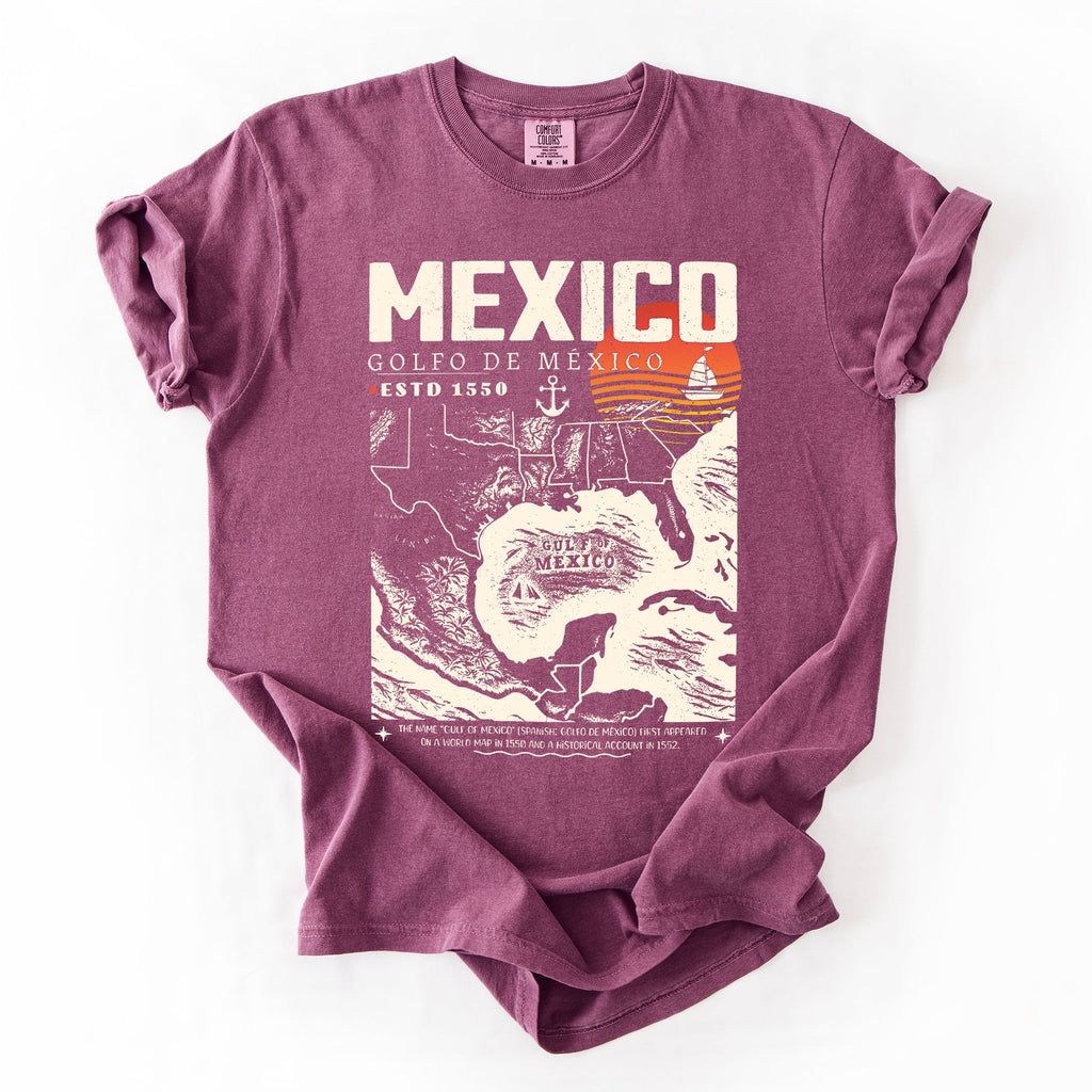 Gulf Of Mexico Map Golfo De Mexico Established 1550 History Edition Comfort Colors Tee