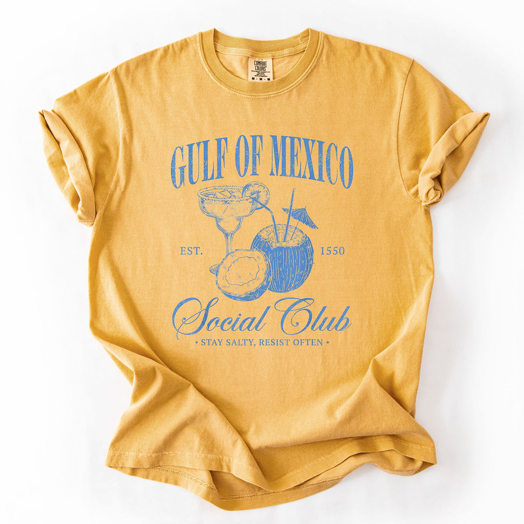Gulf Of Mexico Social Club Stay Salty Resist Established 1550 Comfort Colors Tee
