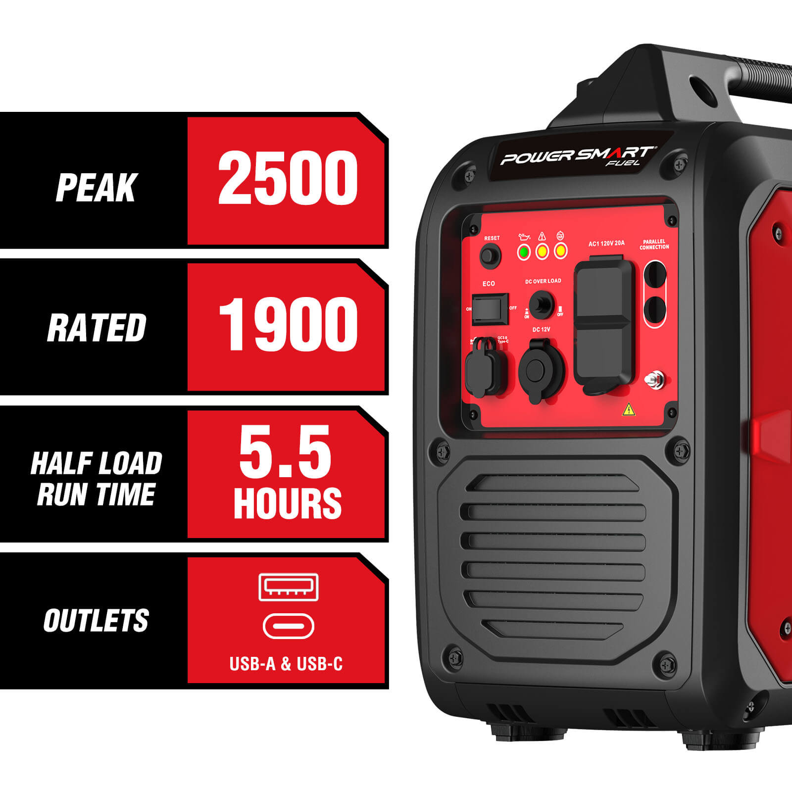 2500W inverter Gas Generator HB5020