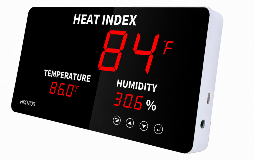 HIX1800 Big LED Digit Heat Stress Monitor with Alarm