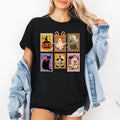 Halloween Ghost Black Cat Pumpkin Witch Classic Spooky Night Edition Graphic Tee