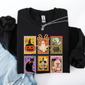 Haunting Halloween Night Parade With Ghosts Black Cat Pumpkins Witch Cozy Sweatshirt