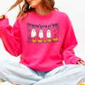 Hanging With My Boos Ghosts Halloween Spooky Seasonal Pumpkins Cozy Graphic Sweatshirt