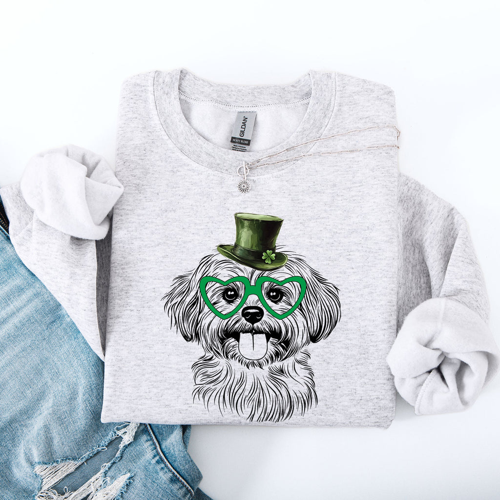 Havanese Adorable Dog St. Patrick's Day Lucky Irish Celebration Theme Edition Sweatshirt
