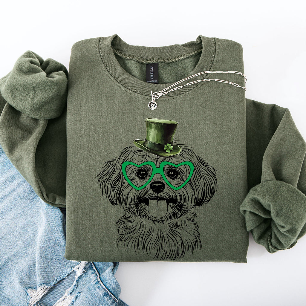 Havanese Adorable Dog St. Patrick's Day Lucky Irish Celebration Theme Edition Sweatshirt