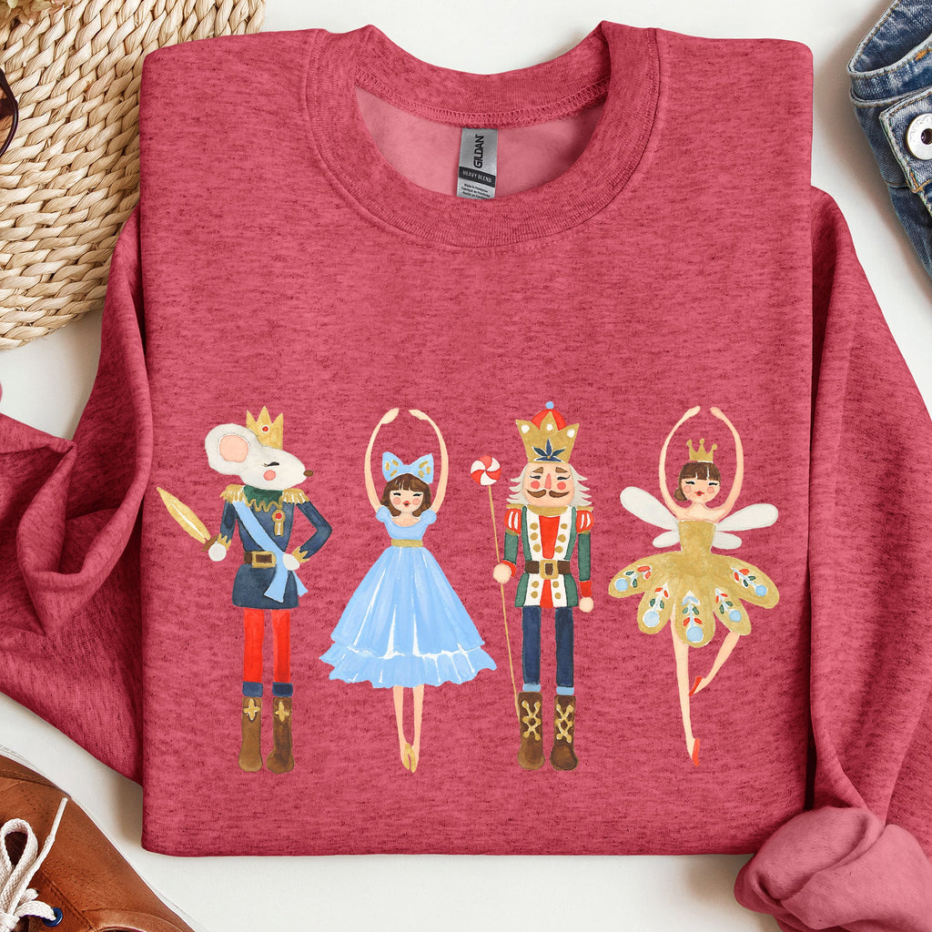 Nutcracker Ballet Christmas Scene Artwork Inspires Festive Ornaments And Classic Dance Imagery Sweatshirt