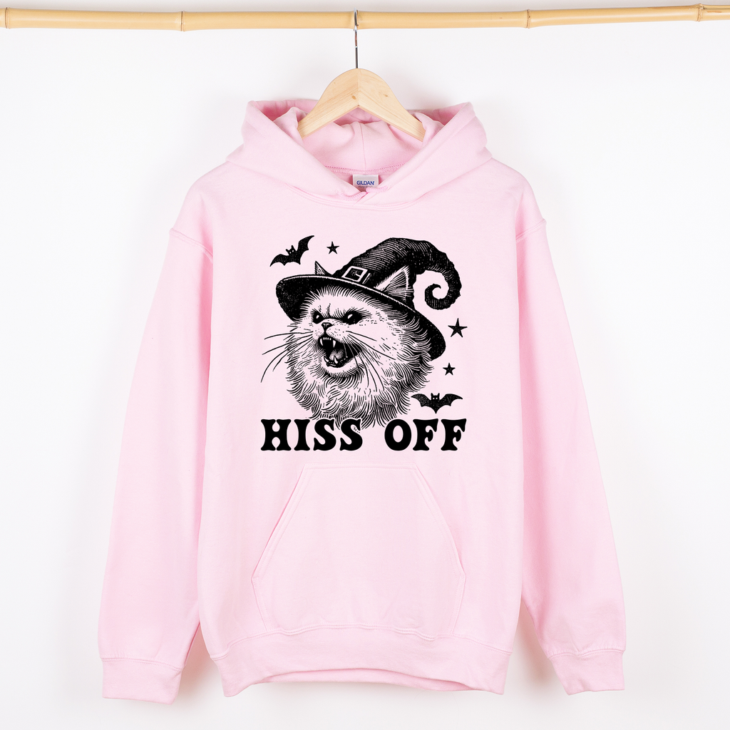 Hiss Off Cat Halloween Witch Vintage Edition Boldly Spooky Collector's Favorite Graphic Hoodie