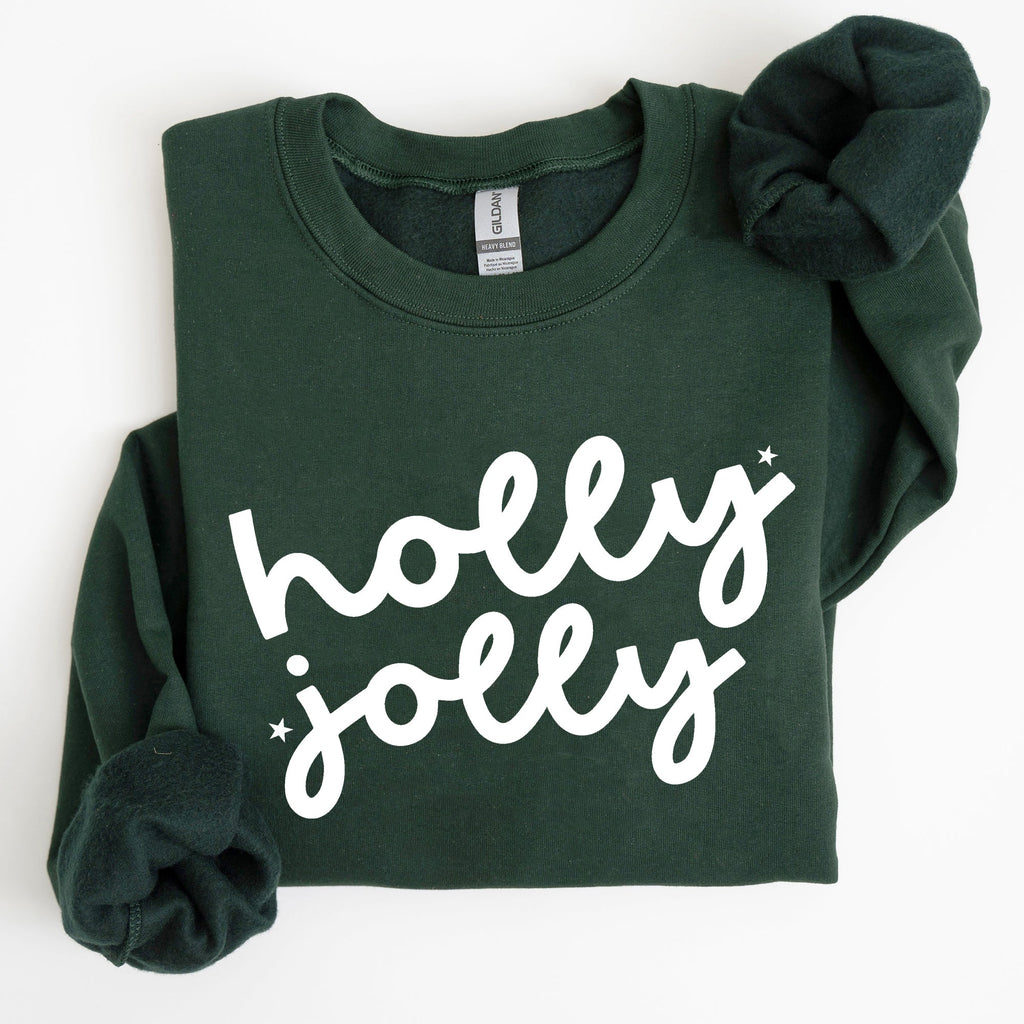 Holly Jolly Retro Christmas Classic Winter Santa Xmas Holiday Edition Sweatshirt