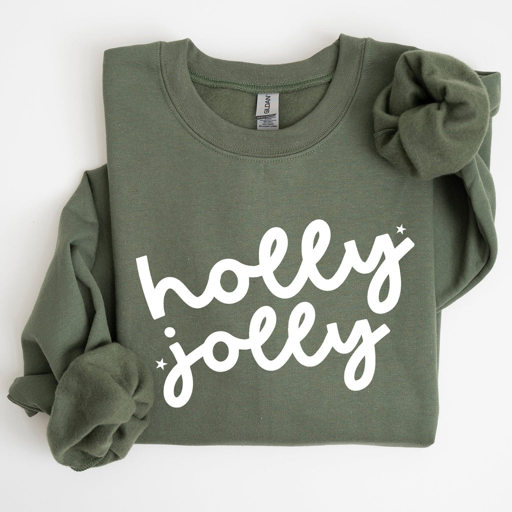 Holly Jolly Retro Christmas Classic Winter Santa Xmas Holiday Edition Sweatshirt