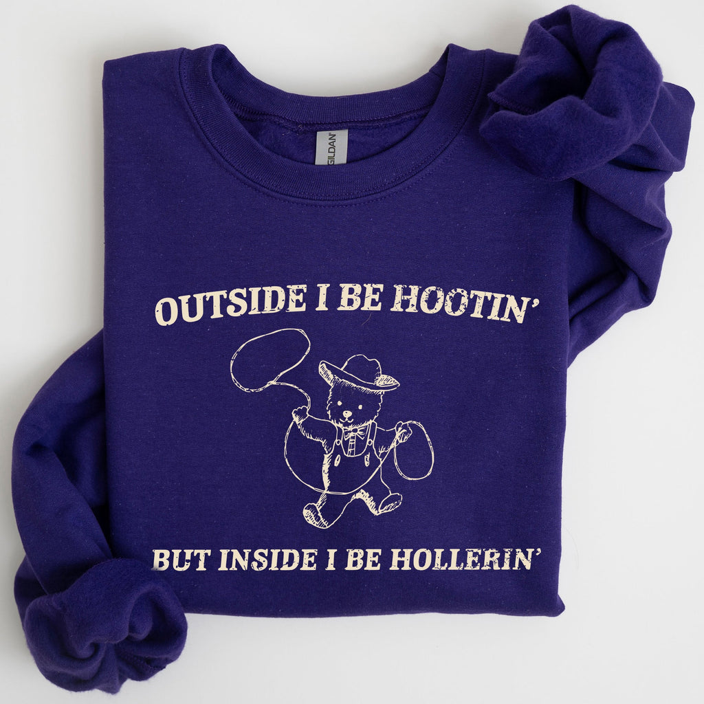 Hootin Hollerin Bear Meme Graphic Illustration For Meme Fans Everywhere Sweatshirt