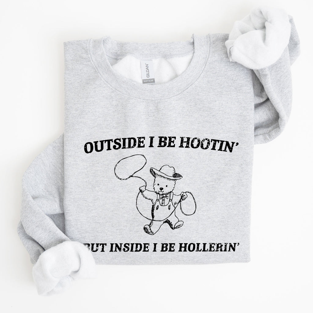 Hootin Hollerin Bear Meme Graphic Illustration For Meme Fans Everywhere Sweatshirt