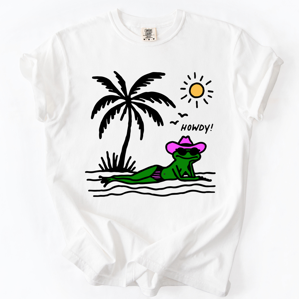 Hot Girl Summer, Funny Frog, Howdy, Beach, Summer, Sunshine Vibes Comfort Colors Tee