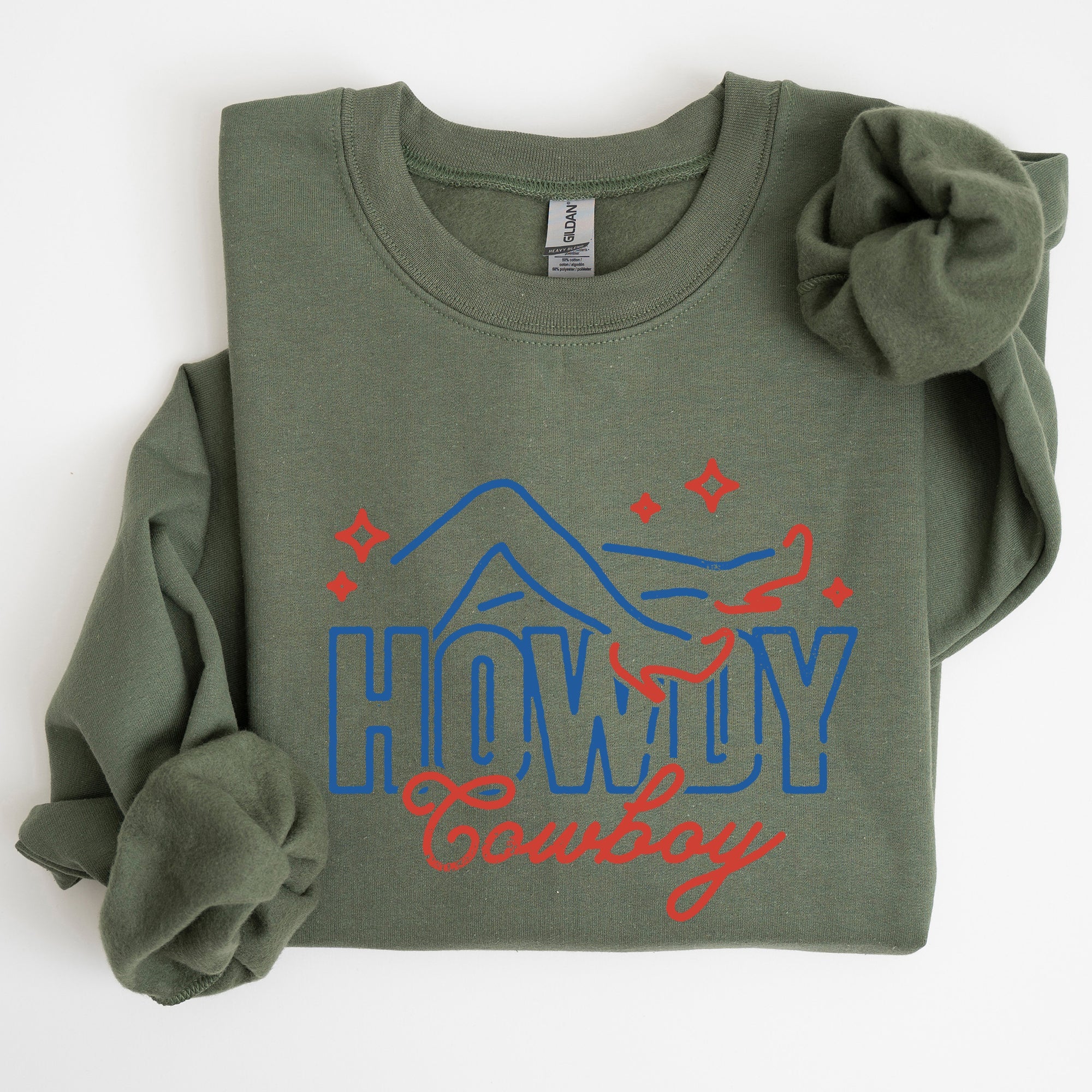 Howdy Cowboy Neon Las Vegas Retro Western Country Icons Neon Nights Edition Sweatshirt