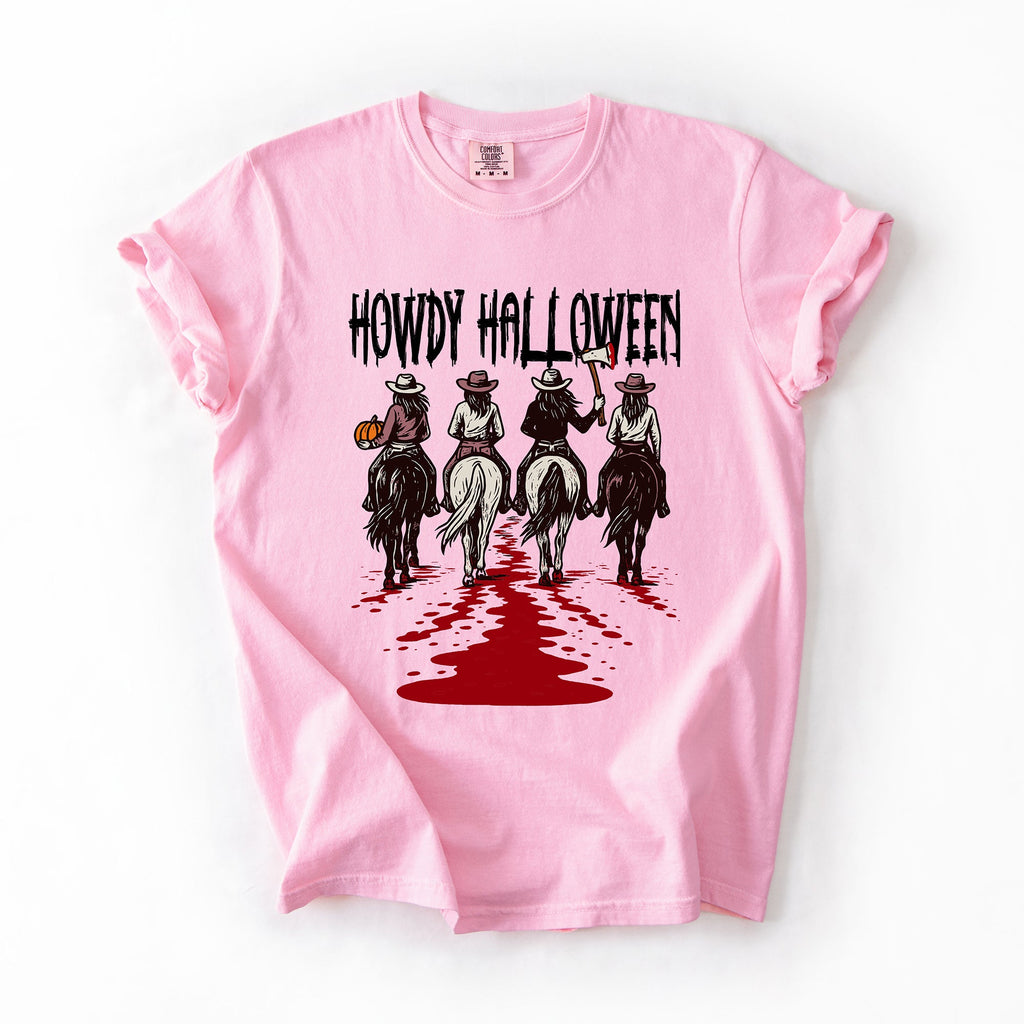Howdy Halloween, Cowgirls, Western, Spooky Limited Edition Collection Comfort Colors Tee