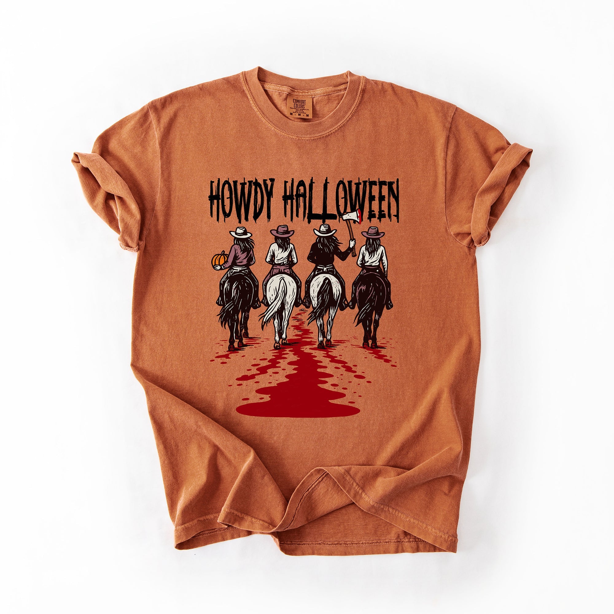Howdy Halloween, Cowgirls, Western, Spooky Limited Edition Collection Comfort Colors Tee
