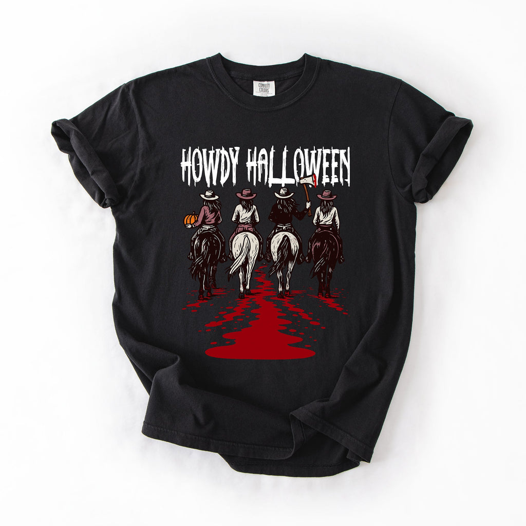 Howdy Halloween, Cowgirls, Western, Spooky Limited Edition Collection Comfort Colors Tee
