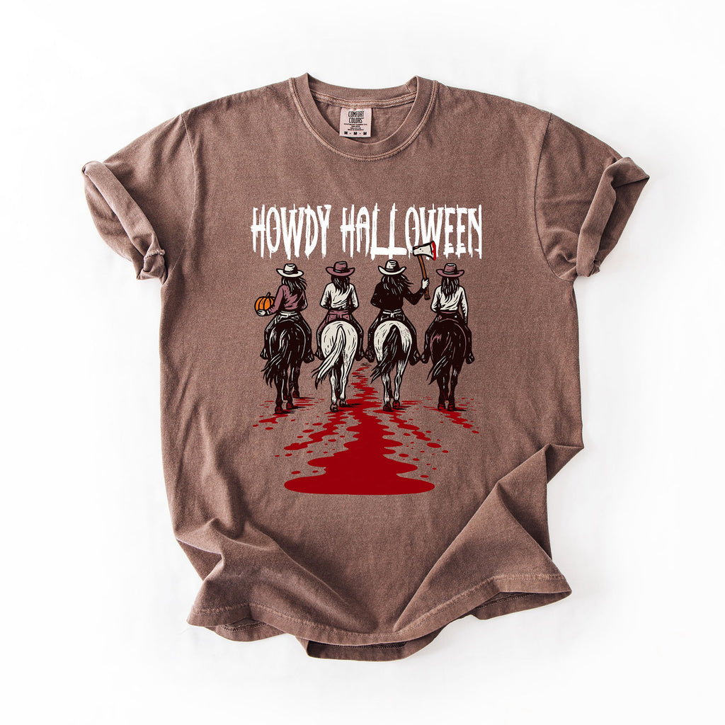 Howdy Halloween, Cowgirls, Western, Spooky Limited Edition Collection Comfort Colors Tee