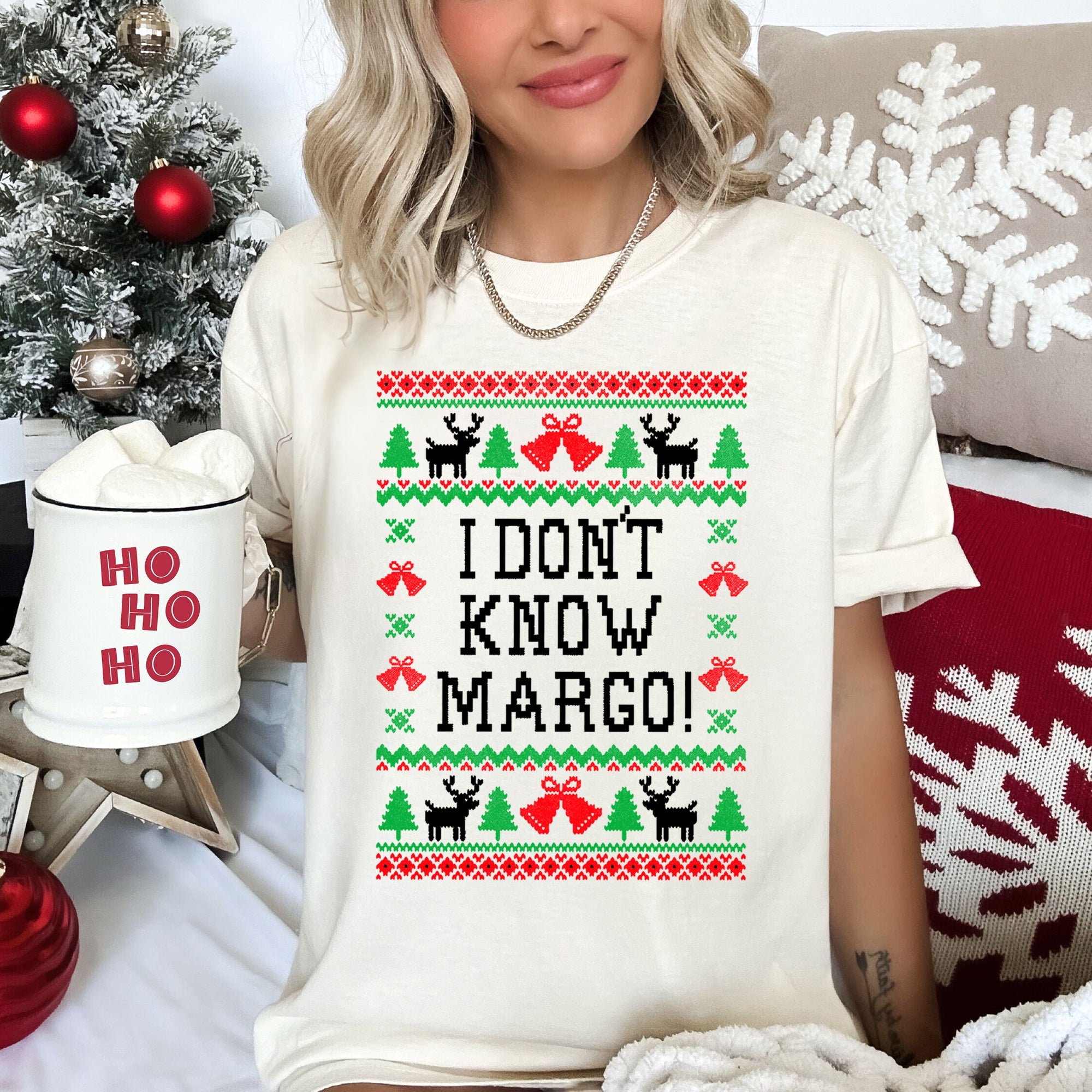 I Don't Know Margo Ugly Christmas Vacation Griswold Quote Collection Comfort Colors Tee