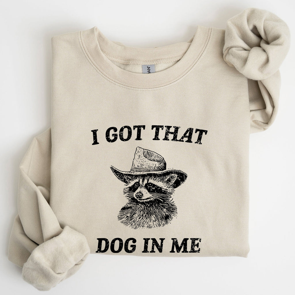 I Got That Dog In Me Raccoon Meme Laughing At The Internet Everyday Today Sweatshirt