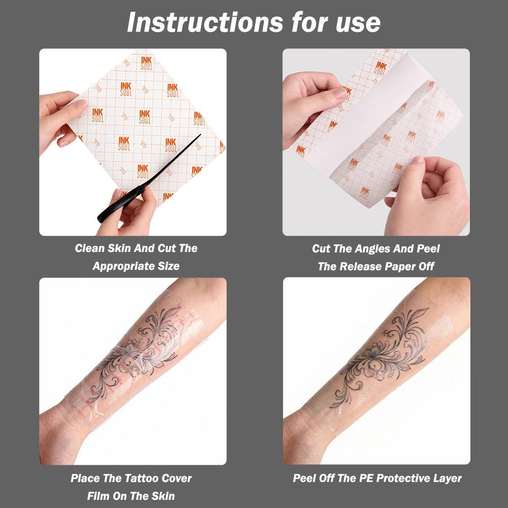 INKSOUL® Tattoo Aftercare Bandage Film 0.01mm ultrathin Roll 6in X 10yd