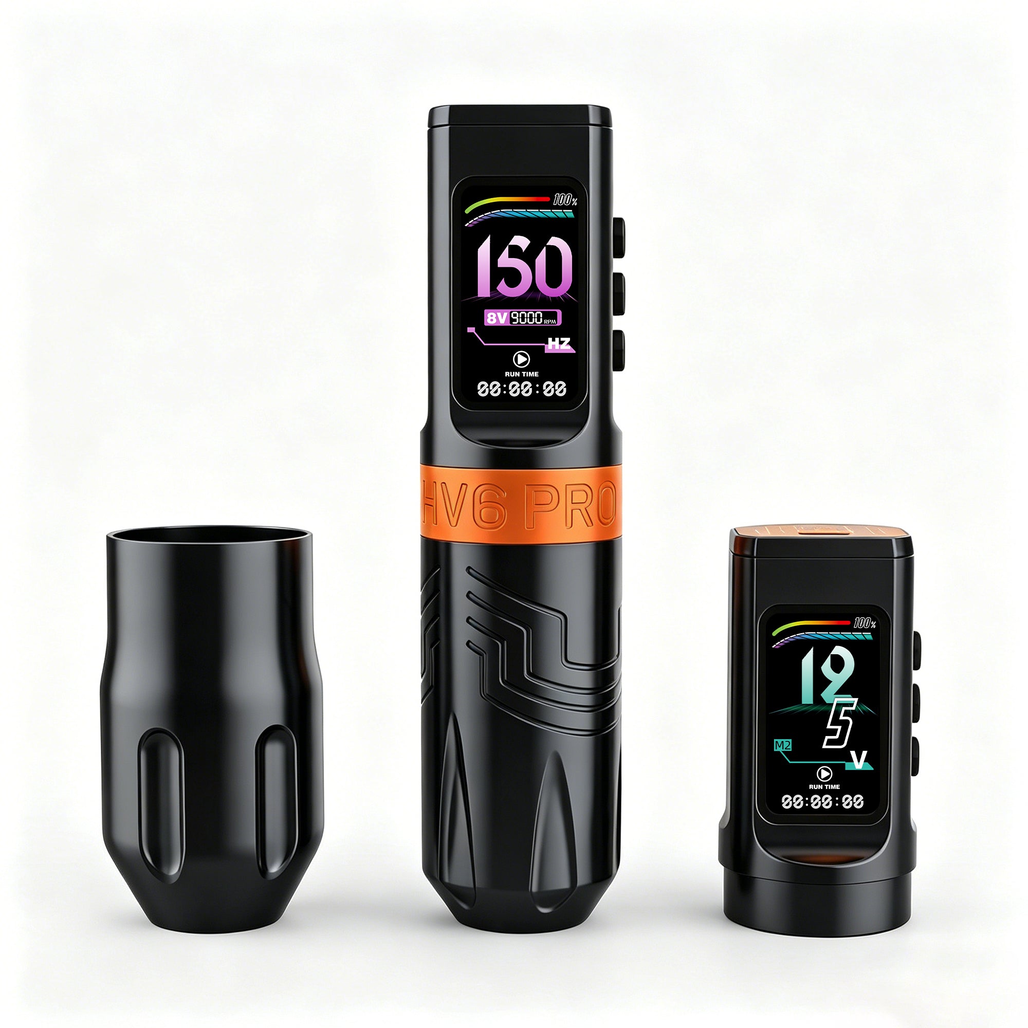 INKSOUL® Tattoo Machine Wiresles Pen 4.2MM Strokes Two Grips Two Batteries Two Modes 2 in 1 | HV6 PRO