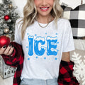 Ice Christmas Winter Cold Retro Vintage Holiday Frosty Scene Snowy Night Lights Cozy Winter Mood Graphic Tee