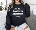 I'm Not Sarcastic Funny College Edition Snarky Quote Graphic Sweatshirt Collection