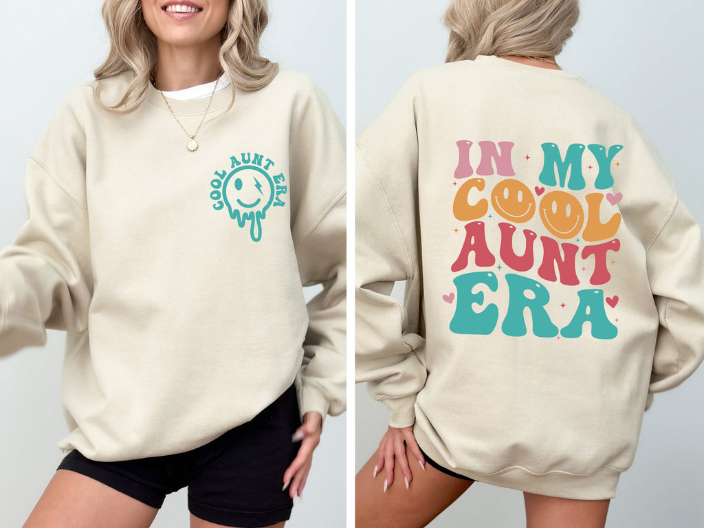 In My Cool Aunt Era, Auntie, Mother's Day Celebration Edition Cozy Fleece Sweatshirt