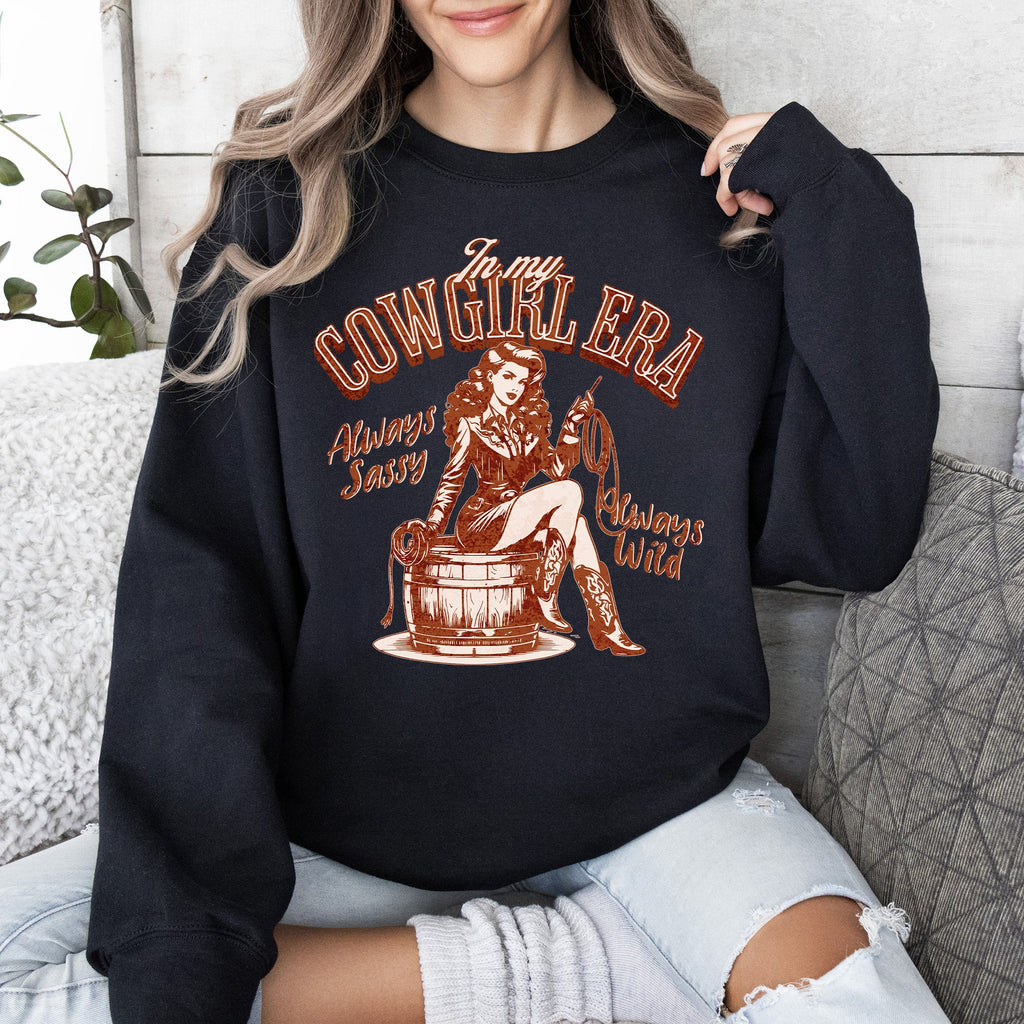 In My Cowgirl Era Sassy Western Country Cozy Fleece Everyday Ride Ready Western Lifestyle Sweatshirt