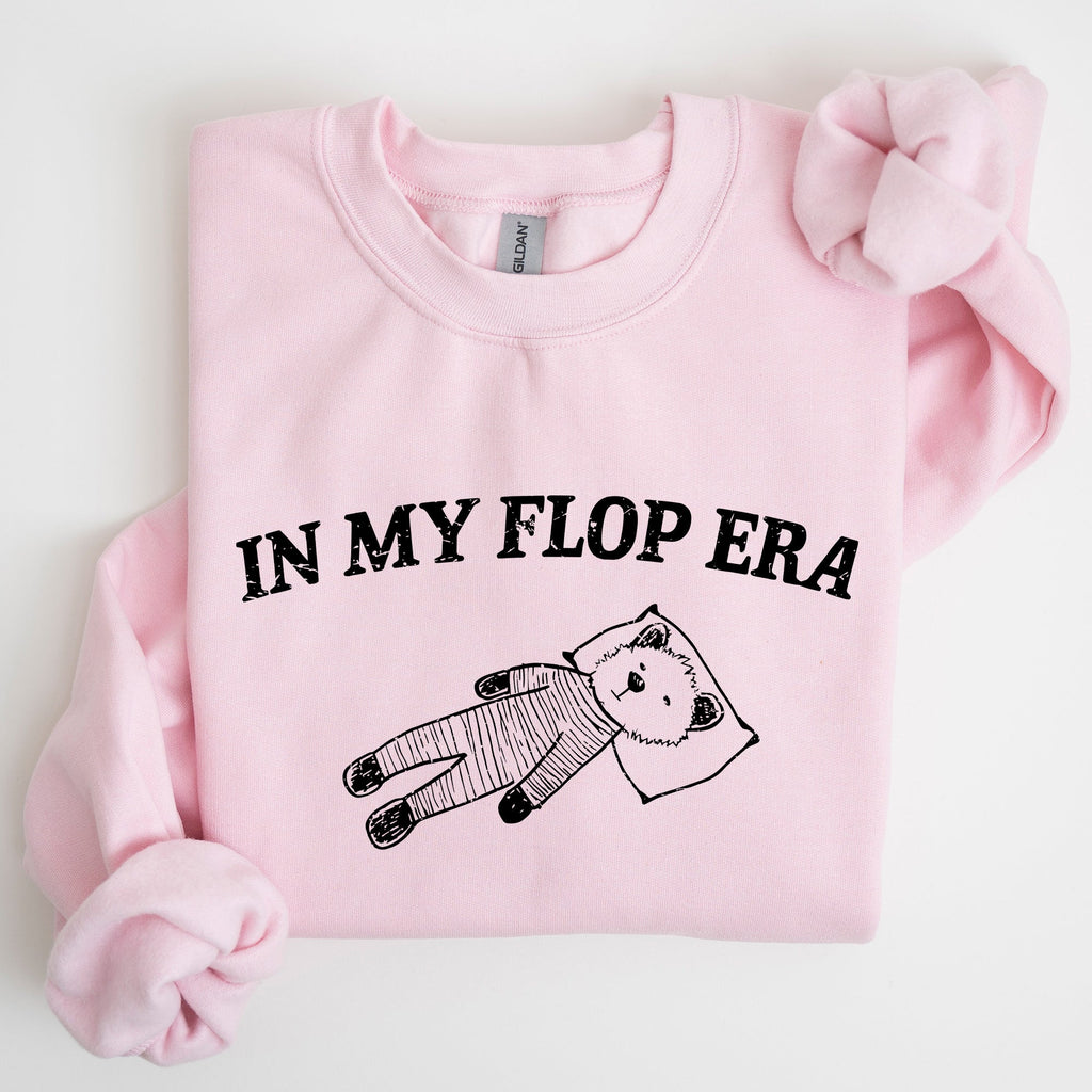 In My Flop Era Bear Meme Aesthetic Signature Edition Cozy Vintage Playful Premium Sweatshirt