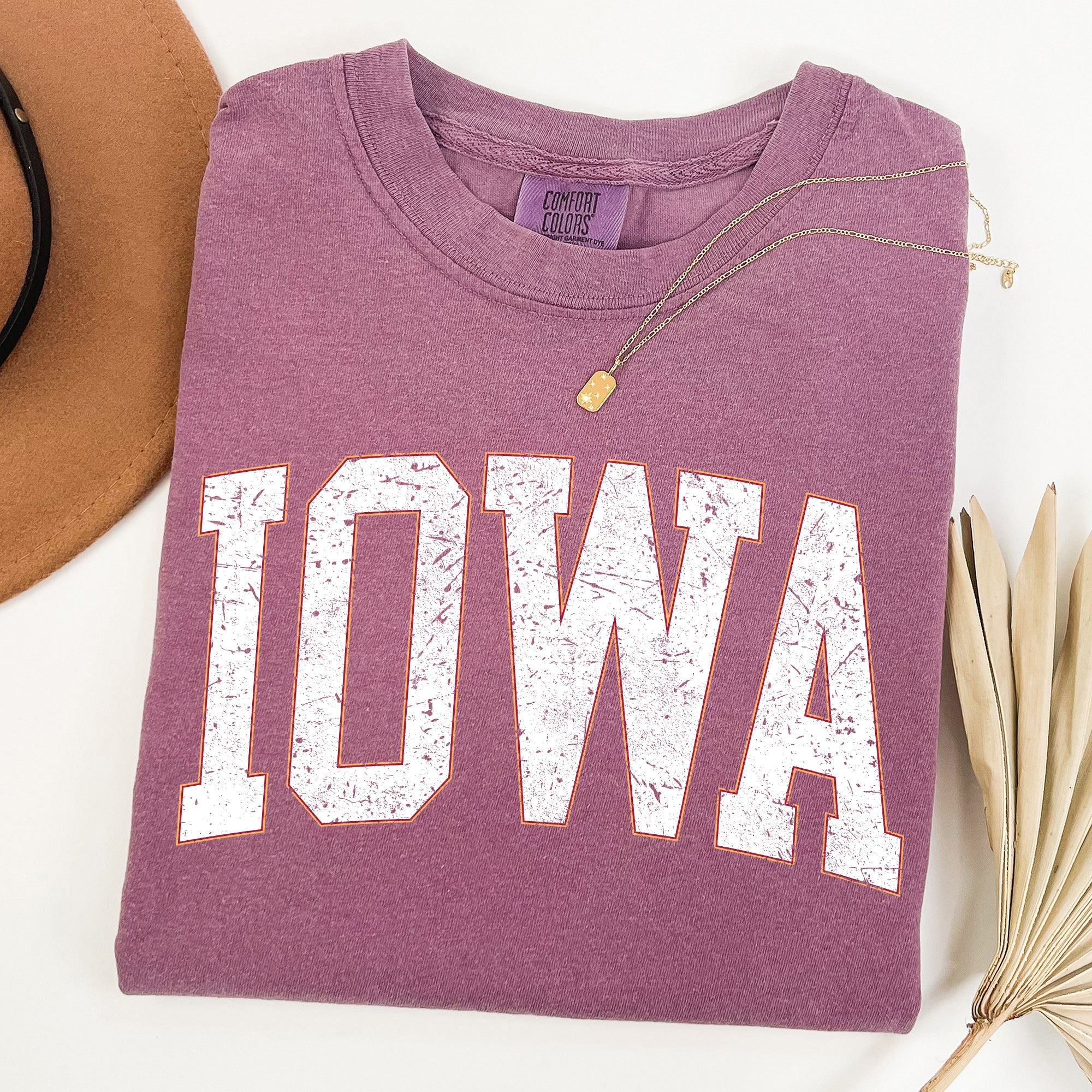 Iowa Football Game Day Tailgate Party University College State Pride Classic Comfort Colors Tee