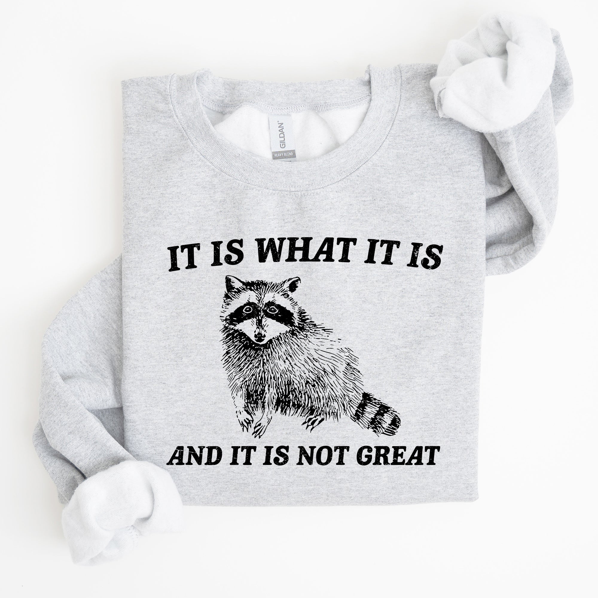 It Is What It Is And It Is Not Great Raccoon Funny Limited Edition Comfort Colors Everyday Casual Wear Sweatshirt