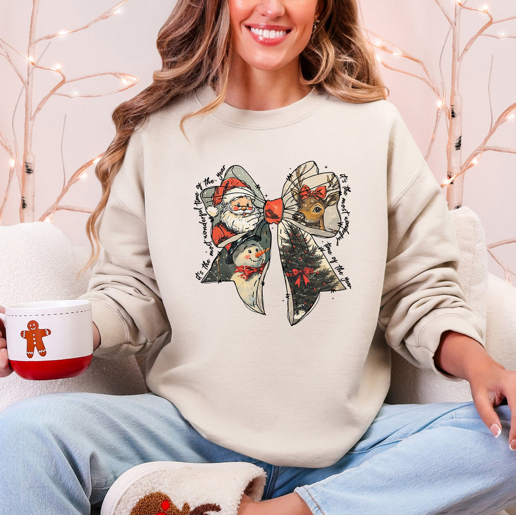 It's The Most Wonderful Time Of The Year Santa Snowman Reindeer Christmas Sweatshirt