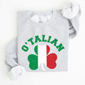 Italian Shamrock Flag St Patrick's Day Pride Edition Graphic Design Premium Sweatshirt