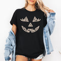 Jack-O-Lantern Coquette Faux Lace Halloween Western Cowgirl Glam Style Graphic Tee