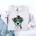 Jack Russell Irish St Patrick's Day Lucky Dog Portrait Design Cozy Premium Sweatshirt