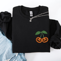 Jack O Lantern Cherry Halloween Vintage Retro Cozy Autumn Night In Graphic Sweatshirt