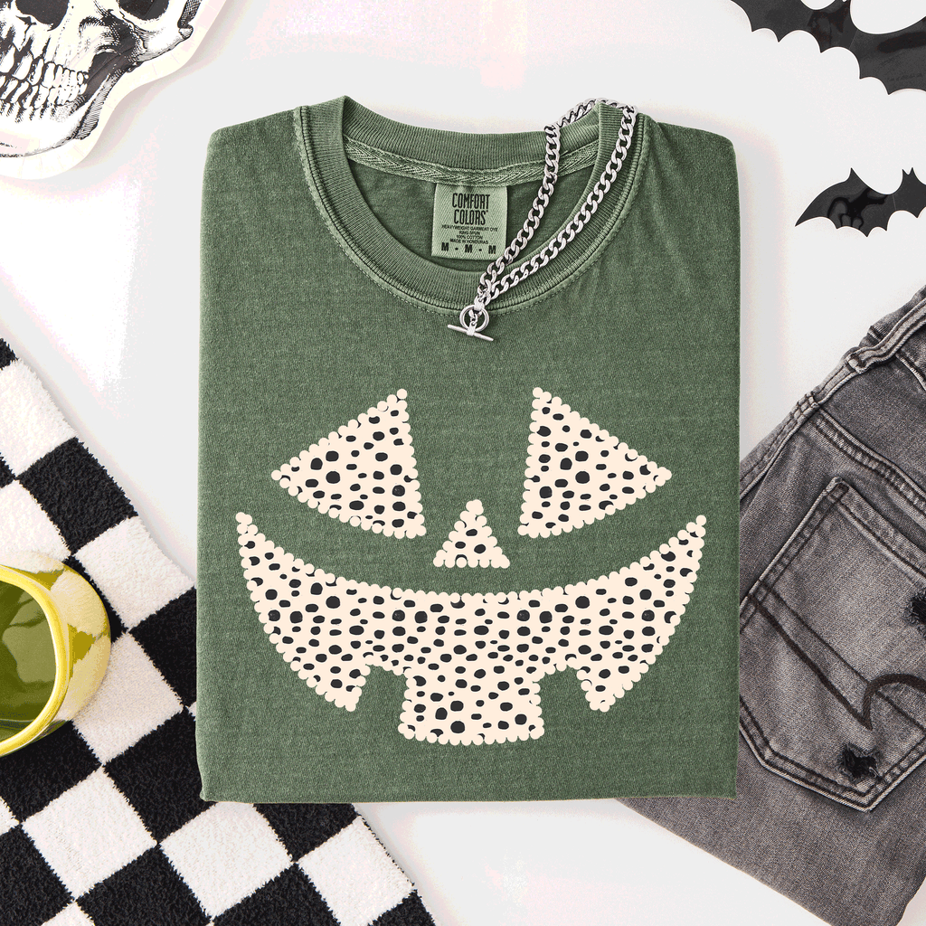 Jack-O-Lantern Dalmatian Print Halloween Night Parade Edition Comfort Colors Tee